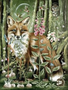 Chance Your Luck is Good You Will See the Fox in the Wood by Janie Olsen 225x300 - Leo Solar Eclipse - Shadow & Light