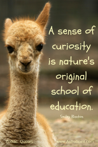 A sense of curiosity is natures original school of education. 200x300 - Zodiac Quotes