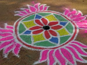 India Kolam 14 by McKay Savage is licensed under CC BY 2.0. 300x225 - Virgo Full Moon: devotion